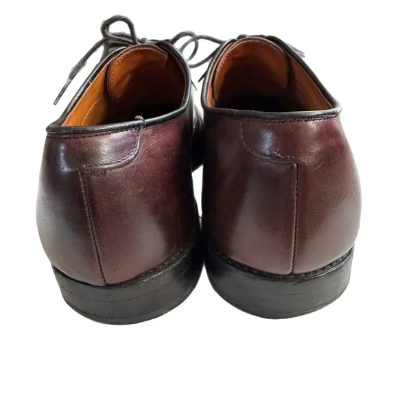 Allen Edmonds Brown Leather Cap Toe Park Avenue Lace Up Dress Shoes 10 READ